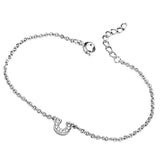 Alamode Rhodium Brass Bracelet with AAA Grade CZ in Clear - Alamode - Flyclothing LLC