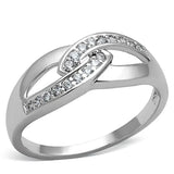 Alamode Rhodium Brass Ring with AAA Grade CZ in Clear - Alamode - Flyclothing LLC