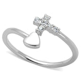 Alamode Rhodium Brass Ring with AAA Grade CZ in Clear - Alamode - Flyclothing LLC