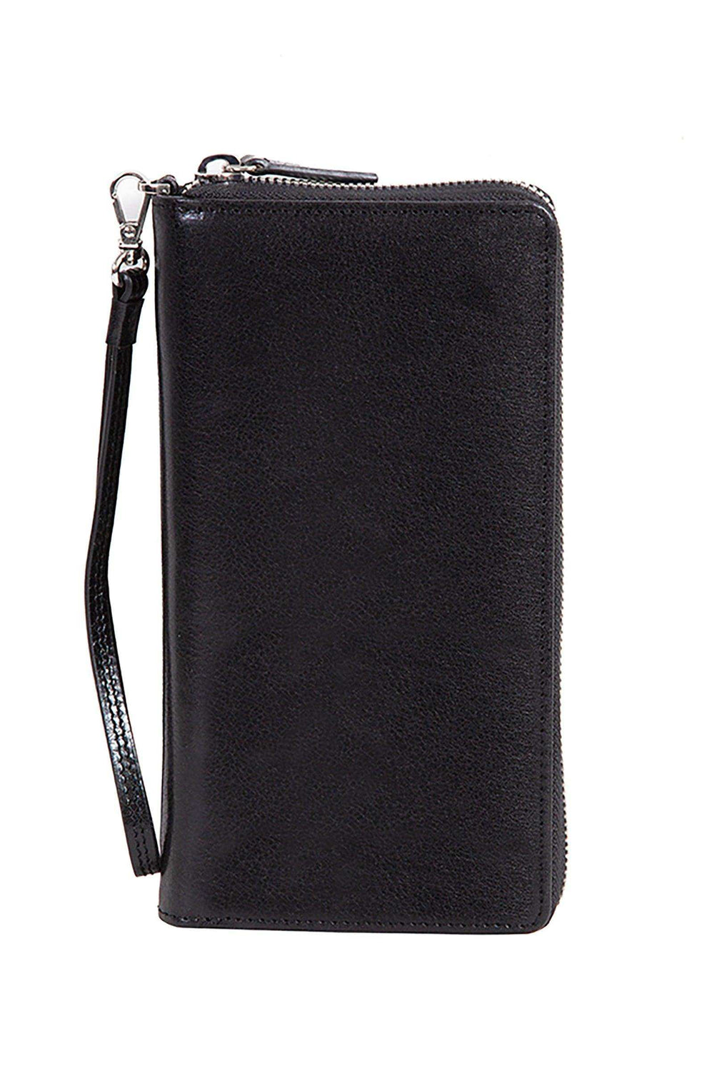 Scully BLACK ZIP AROUND SLIM CLUTCH - Scully Leather - Flyclothing LLC