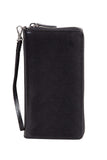 Scully BLACK ZIP AROUND SLIM CLUTCH - Scully Leather - Flyclothing LLC