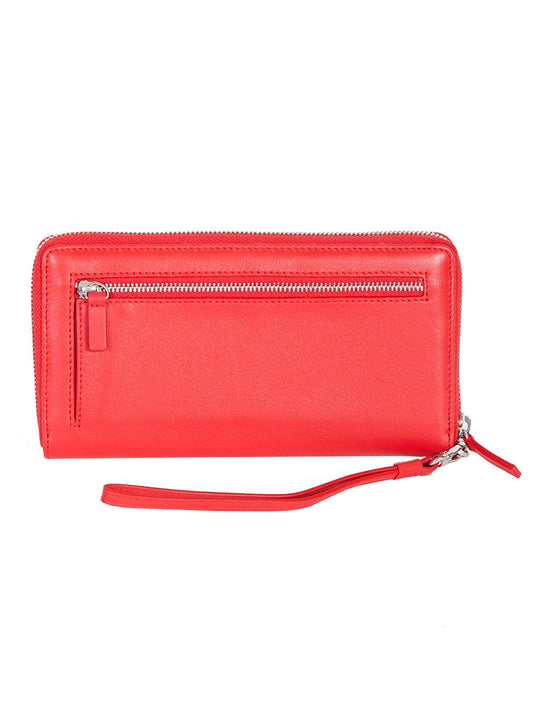 Scully RED ZIP AROUND SLIM CLUTCH - Flyclothing LLC