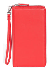 Scully RED ZIP AROUND SLIM CLUTCH - Flyclothing LLC