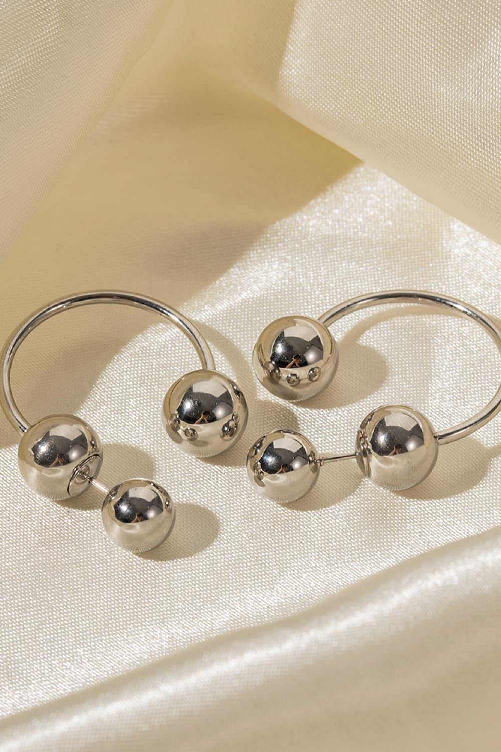 Stainless Steel Ball Earrings - Flyclothing LLC