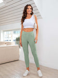 Ribbed Detail Leggings - Trendsi - Flyclothing LLC