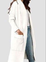 Open Front Dropped Shoulder Outerwear - Trendsi - Flyclothing LLC