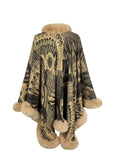 Printed Open Front Poncho - Trendsi - Flyclothing LLC