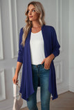 Open Front Long Sleeve Cardigan - Trendsi