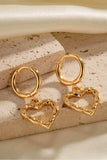 Heart Stainless Steel Drop Earrings - Trendsi