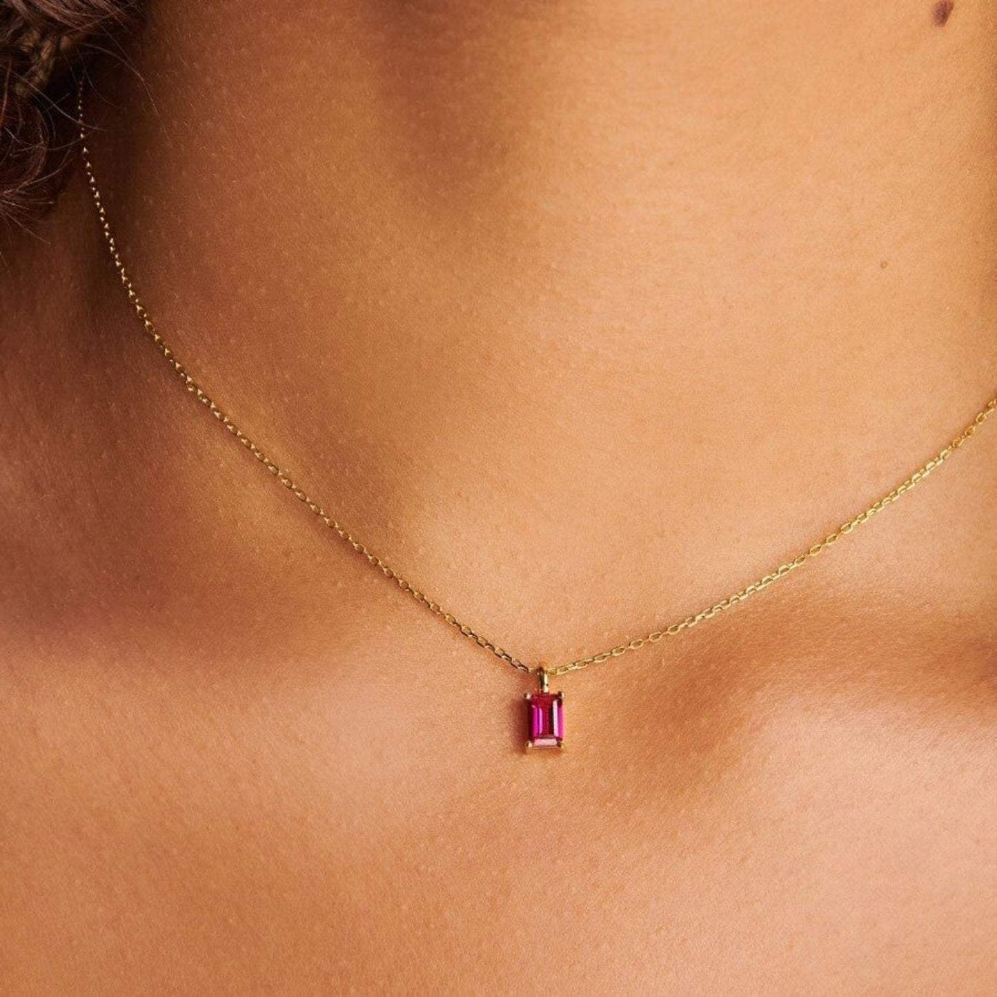 Titanium Steel Inlaid Zircon Pendant Necklace - Trendsi - Flyclothing LLC
