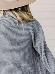 High-Low Open Front Cardigan with Pockets - Trendsi