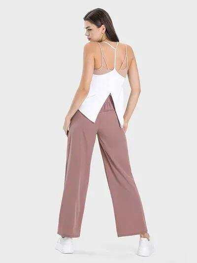 Drawstring Pocketed Active Pants - Trendsi - Flyclothing LLC