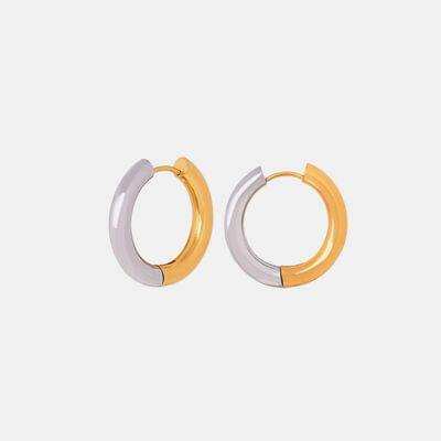 18K Gold-Plated Huggie Earrings - Trendsi - Flyclothing LLC