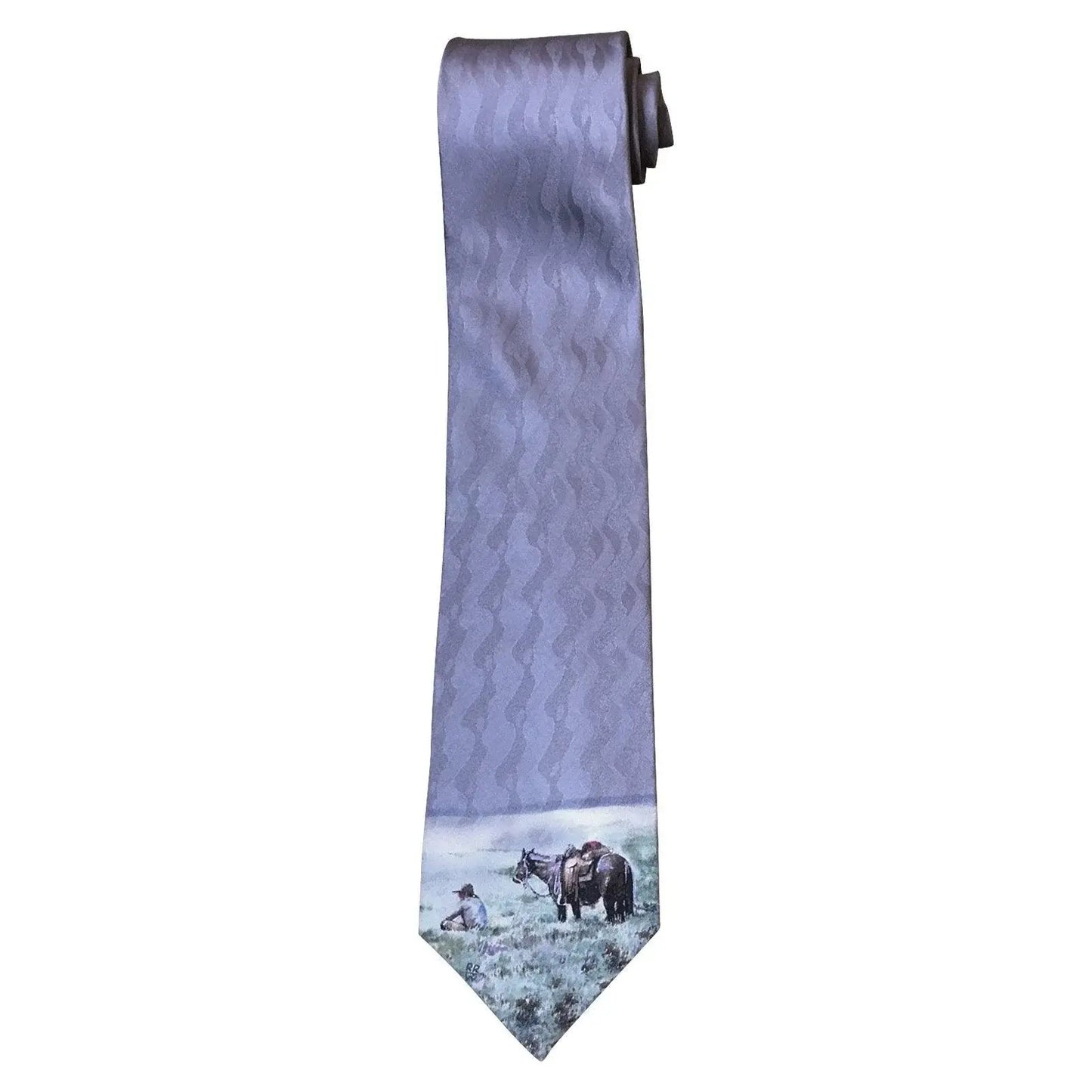 Limited-Edition Silk Sagebrush Picnic Silk Tie by Teal Blake - Rockmount Clothing - Flyclothing LLC