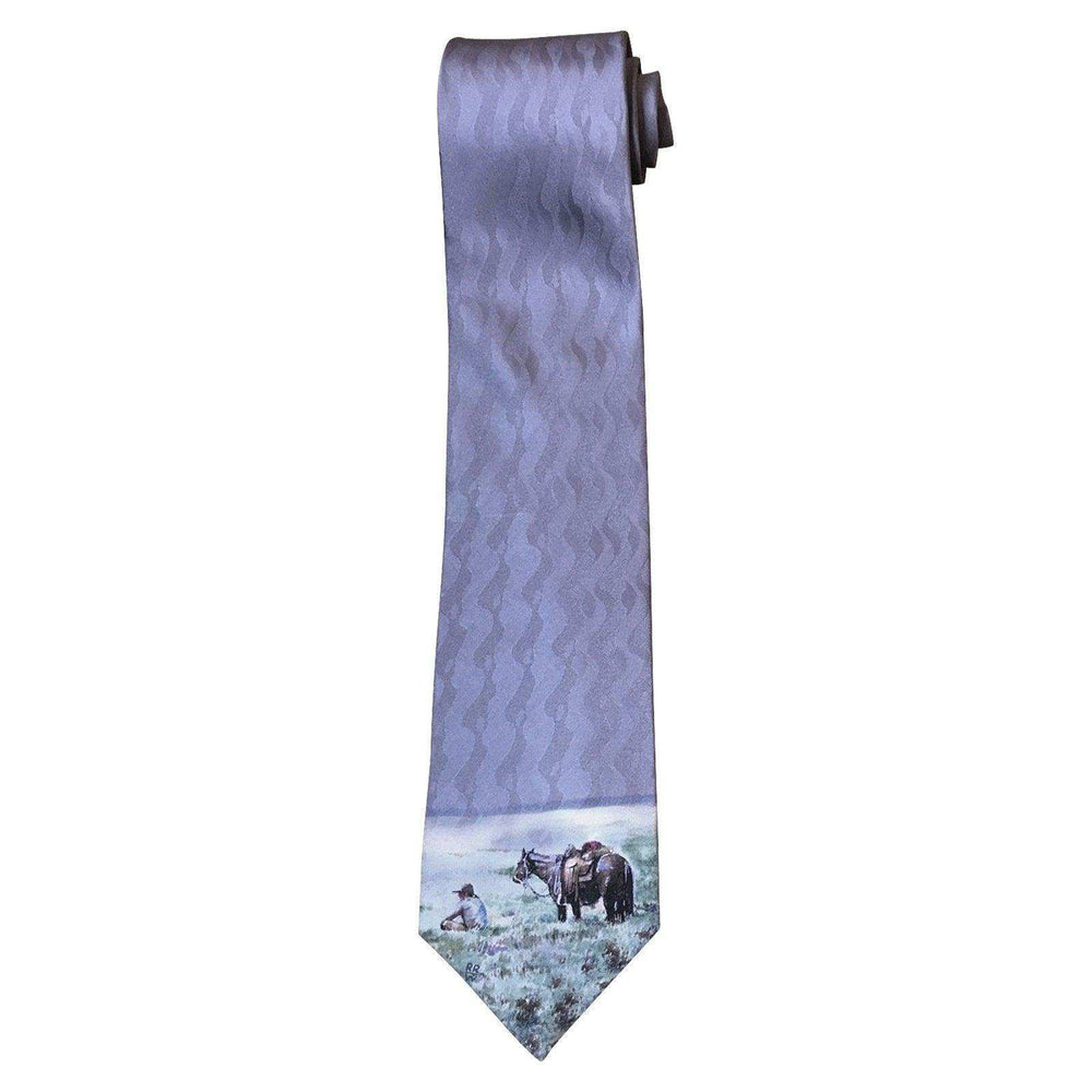 Limited-Edition Silk Sagebrush Picnic Silk Tie by Teal Blake - Rockmount Clothing - Flyclothing LLC
