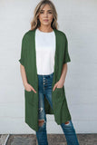 Open Front Sweater Cardigan with Pockets - Trendsi - Flyclothing LLC