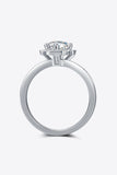 1 Carat Moissanite 925 Sterling Silver Halo Ring - Trendsi