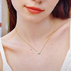 1 Carat Moissanite 925 Sterling Silver Pendant Necklace - Trendsi