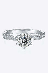 1 Carat Moissanite 925 Sterling Silver Ring - Trendsi - Flyclothing LLC