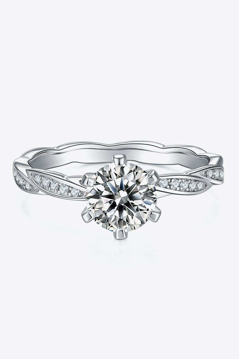 1 Carat Moissanite 925 Sterling Silver Ring - Trendsi - Flyclothing LLC