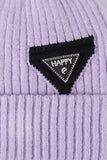 HAPPY Contrast Beanie - Trendsi - Flyclothing LLC