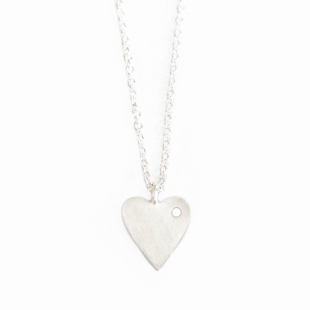 Silverpolished Heart Necklace - Asha Handicrafts