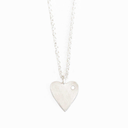 Silverpolished Heart Necklace - Asha Handicrafts - Flyclothing LLC
