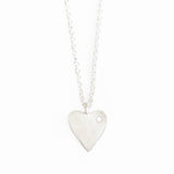 Silverpolished Heart Necklace - Asha Handicrafts