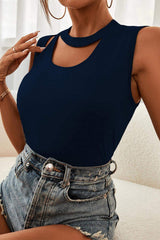 Cutout Sleeveless Top - Trendsi - Flyclothing LLC