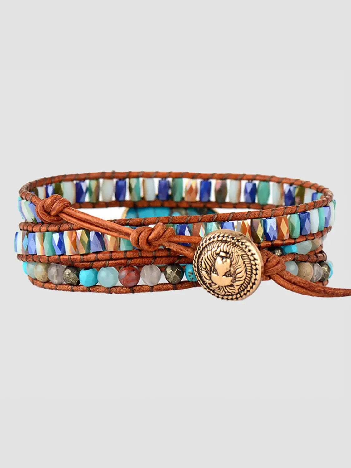 Triple-Layer Natural Stone Bracelet - Trendsi - Flyclothing LLC