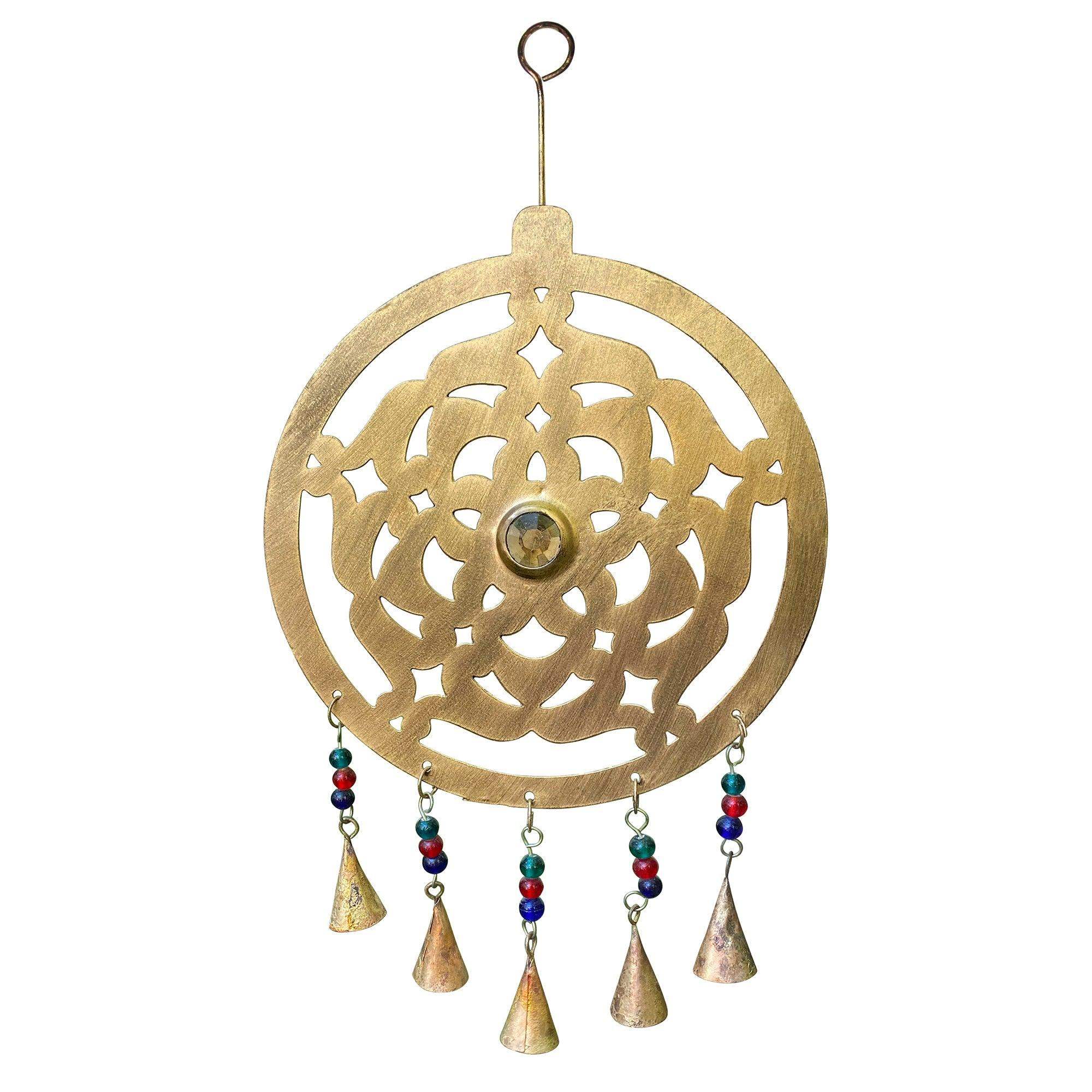 Handcrafted Celtic Chime, Recycled Iron and Glass Beads - Asha Handicrafts - Flyclothing LLC