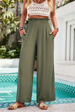 Smocked Wide Leg Pants with Pockets - Trendsi - Flyclothing LLC