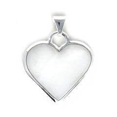 Corazon Blanco White Heart Pendant with Chain - Artisana