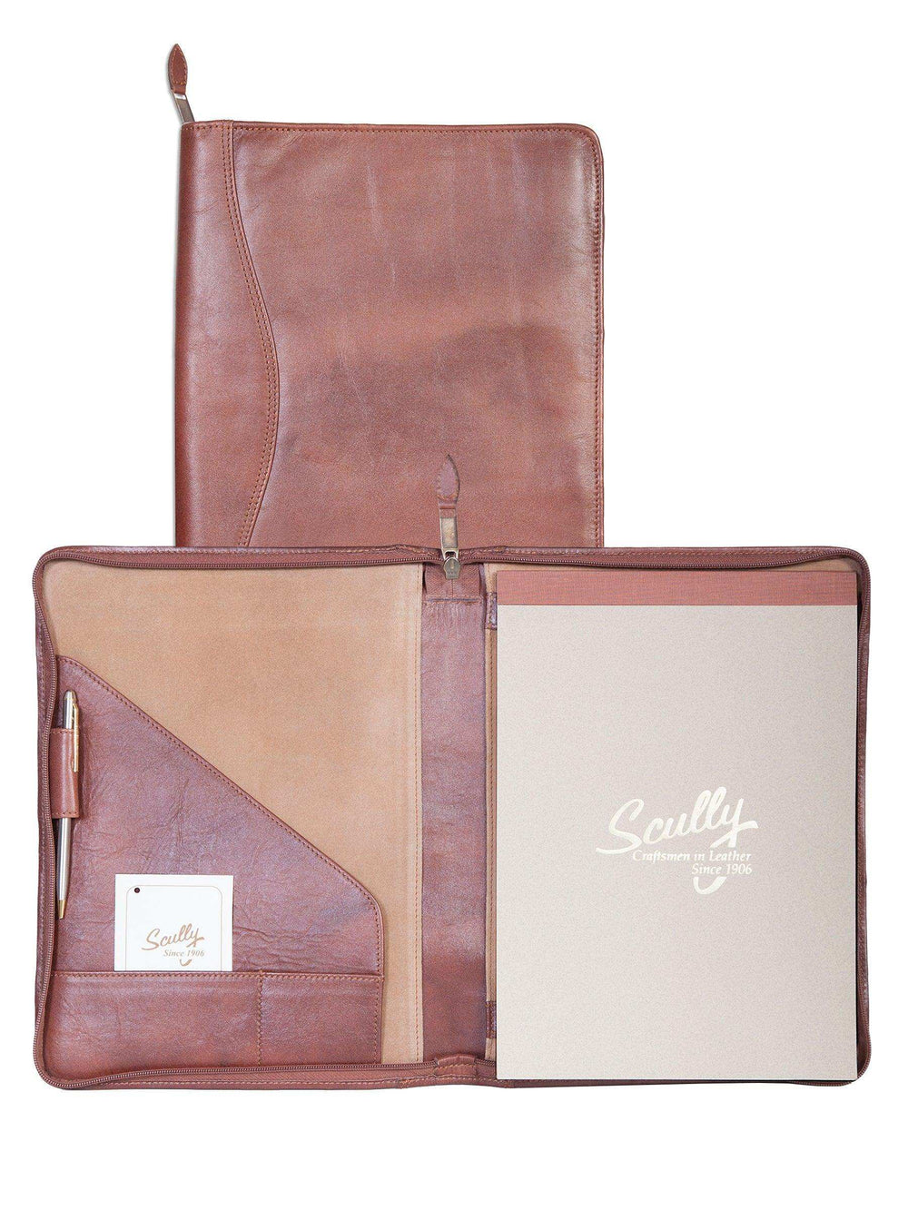 Scully MAHOGANY ZIP LETTER PAD - Scully Leather - Flyclothing LLC