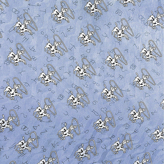 Vintage Roper & Brands Western Silk Scarf in Blue - Flyclothing LLC
