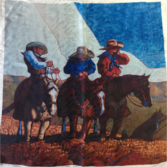 Limited-Edition Cowboy Solstice Moon Silk Scarf by Duke Beardsley - Rockmount Clothing