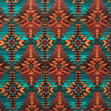 Rockmount Clothing Native Print Western Cotton Bandana in Turquoise & Rust - Rockmount Clothing