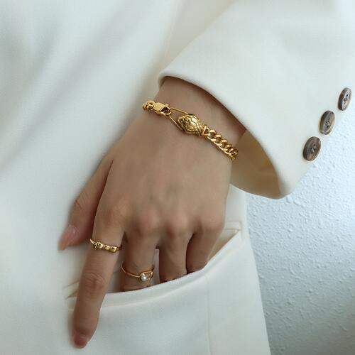 Snake Head Chain Titanium Steel Bracelet - Trendsi - Flyclothing LLC