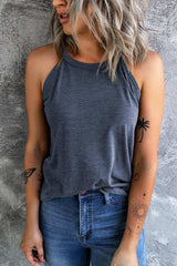 Curved Hem Grecian Tank Top - Trendsi - Flyclothing LLC