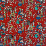 Rockmount Clothing Day of the Dead Western Cotton Bandana in Red - Rockmount Clothing