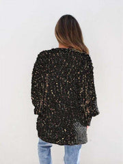 Multicolored Open Front Cardigan - Trendsi
