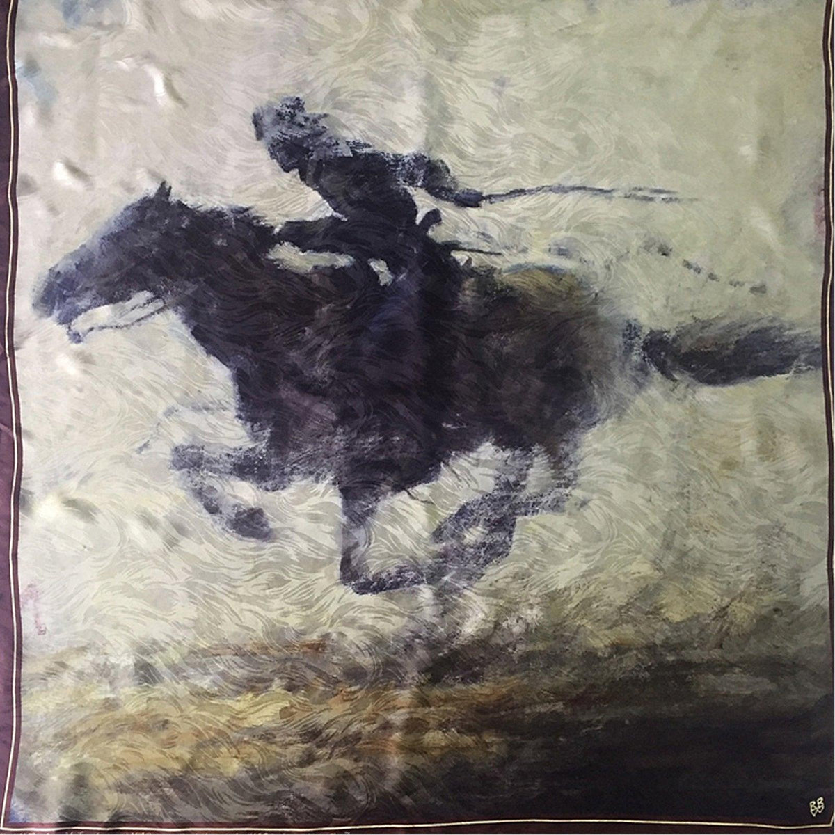 Limited-Edition Pony Express Silk Scarf by Terry Gardner - Flyclothing LLC