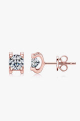 Moissanite 925 Sterling Silver Stud Earrings - Trendsi - Flyclothing LLC