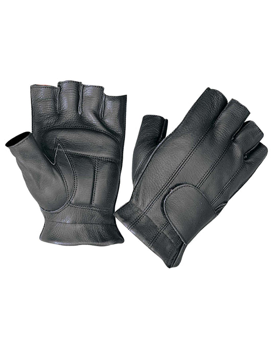Unik International Mens Fingerless Leather Gloves