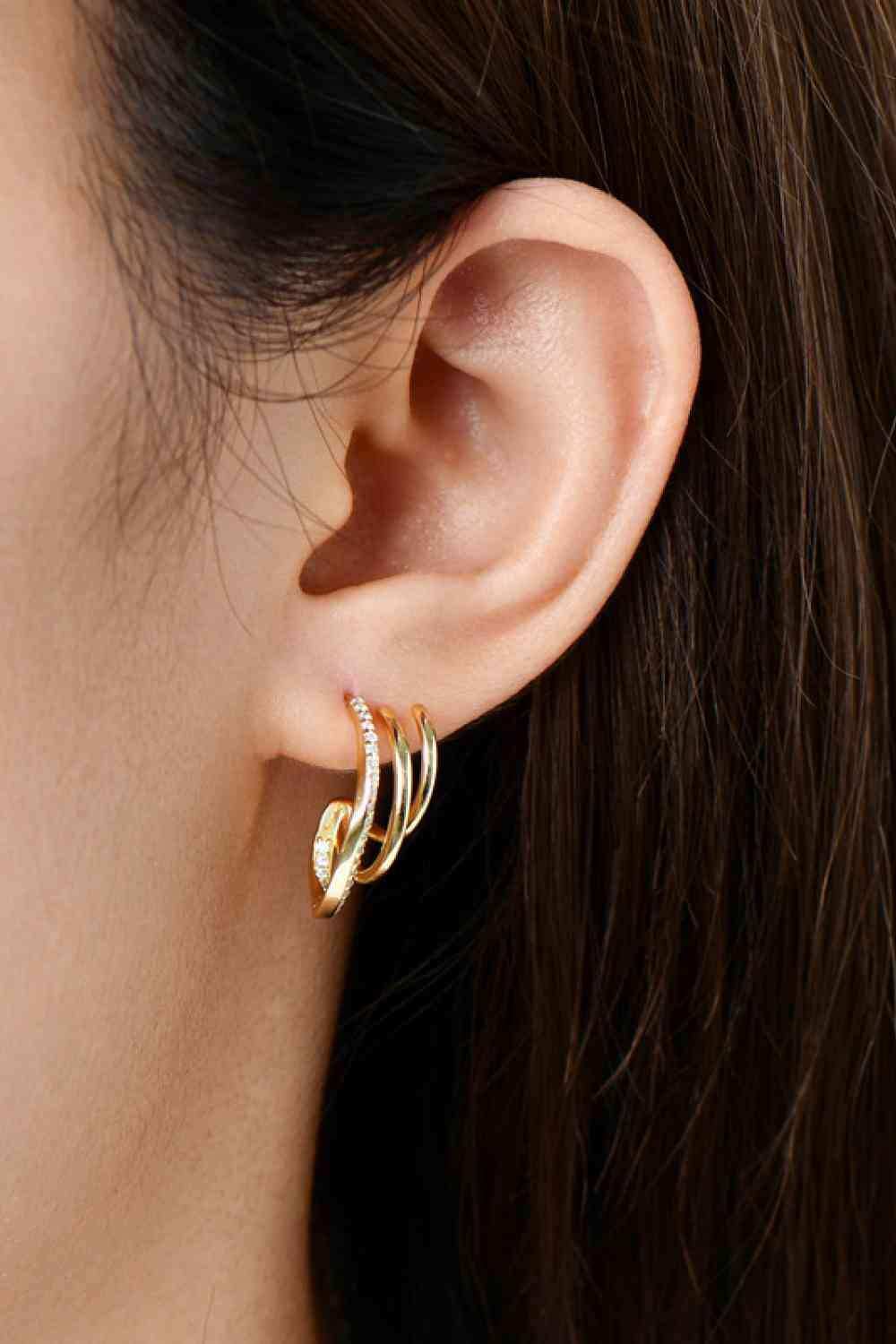 Moissanite 925 Sterling Silver Earrings - Trendsi - Flyclothing LLC