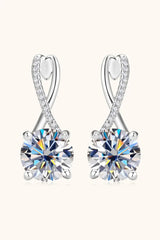 4 Carat Moissanite 925 Sterling Silver Earrings - Trendsi - Flyclothing LLC