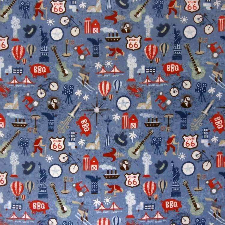 Rockmount Clothing Mens Route 66 Short Sleeve Western Shirt In Blue - Rockmount Clothing - Flyclothing LLC