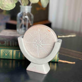 Compass Soapstone Sculpture, Light Gray Stone - SMOLArt - Flyclothing LLC