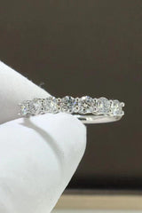 Charming Moissanite 925 Sterling Silver Ring - Trendsi