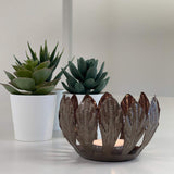 Decorative Drum Art Bowl or Votive, Mango Leaf - Haitian Artisans - Flyclothing LLC